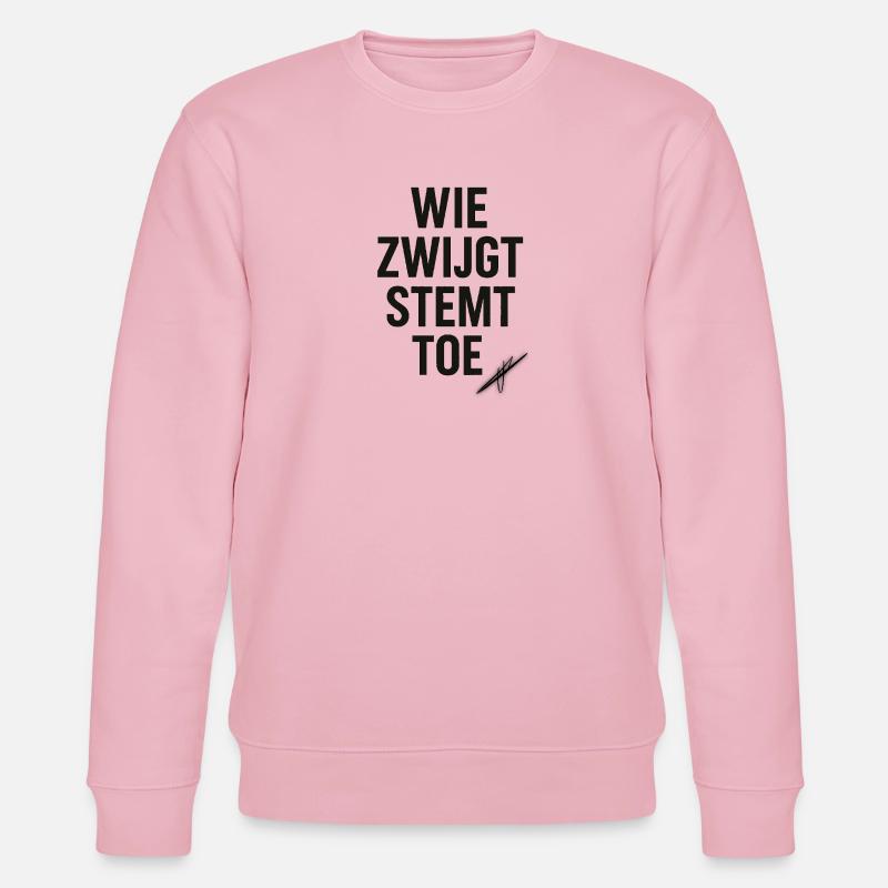 Diejenigen, die schweigen, stimmen zu - Stanley/Stella Unisex Bio-Sweatshirt CHANGER  - Hellrosa