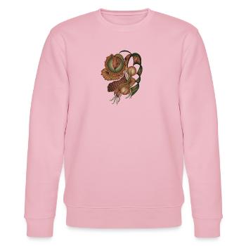 Earth Tone Flower Shapes - Stanley/Stella CHANGER Unisex Organic Sweatshirt - cotton pink - Front - Jaron (178cm) & Liana (172cm)