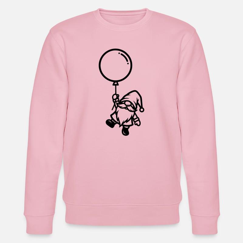 Wichtel mit Luftballon Silhouette - Stanley/Stella Unisex Bio-Sweatshirt CHANGER - Hellrosa