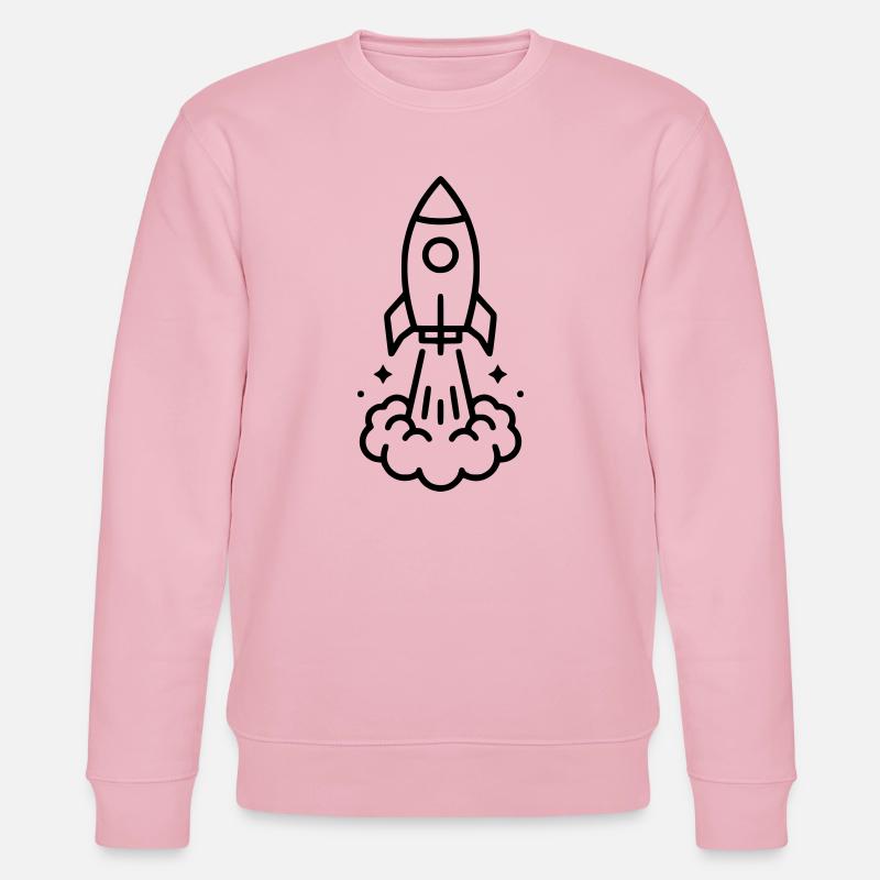 Rakete Start Weltraum Icon - Stanley/Stella Unisex Bio-Sweatshirt CHANGER  - Hellrosa