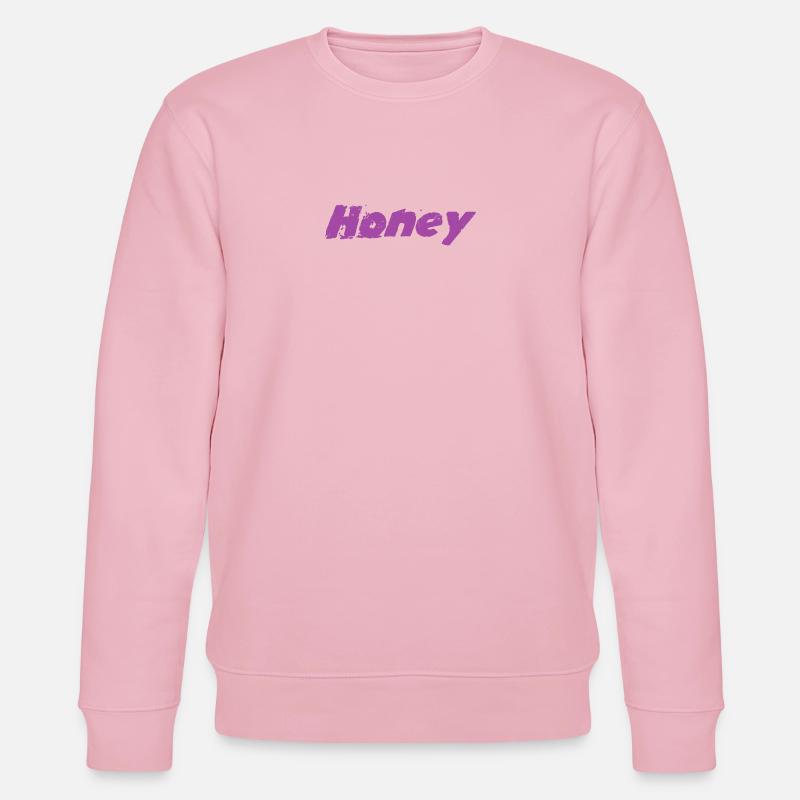 Honey Lebendige Honigbienenschwarm Illustration - Stanley/Stella Unisex Bio-Sweatshirt CHANGER  - Hellrosa