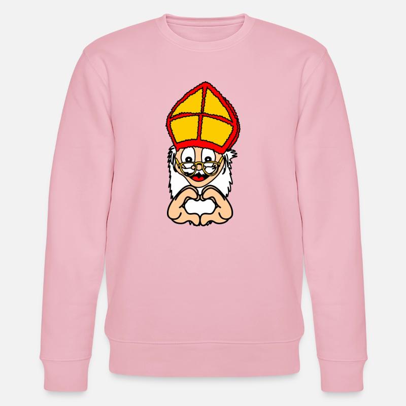 Sinterklaas mit Handgestenherz - Stanley/Stella Unisex Bio-Sweatshirt CHANGER  - Hellrosa