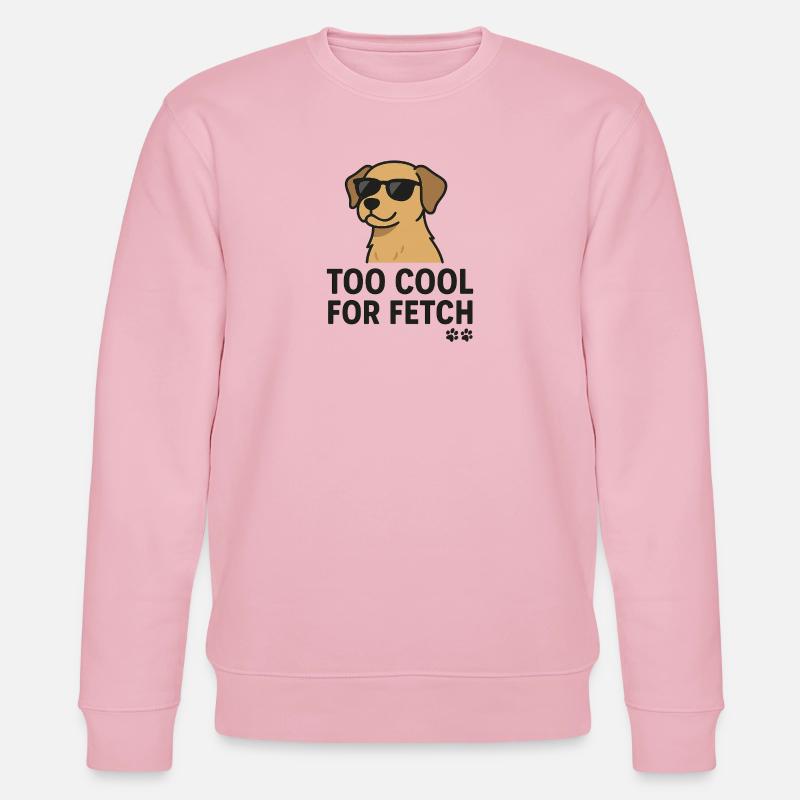 Cooler Hund mit Sonnenbrille - Stanley/Stella Unisex Bio-Sweatshirt CHANGER  - Hellrosa