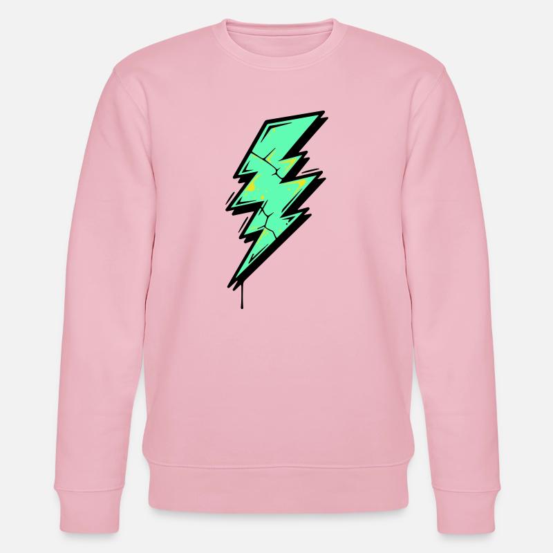 Style Éclair Éclair Abstrait - Sweat bio CHANGER Stanley/Stella Unisexe - rose pâle