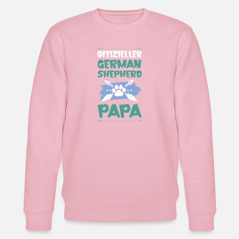 deutscher schäferhund hunde papa - Stanley/Stella Unisex Bio-Sweatshirt CHANGER - Hellrosa
