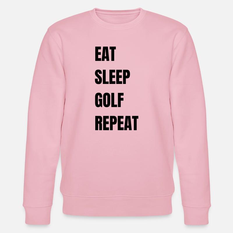 Eat Sleep Golf Repeat - Stanley/Stella Unisex Bio-Sweatshirt CHANGER  - Hellrosa
