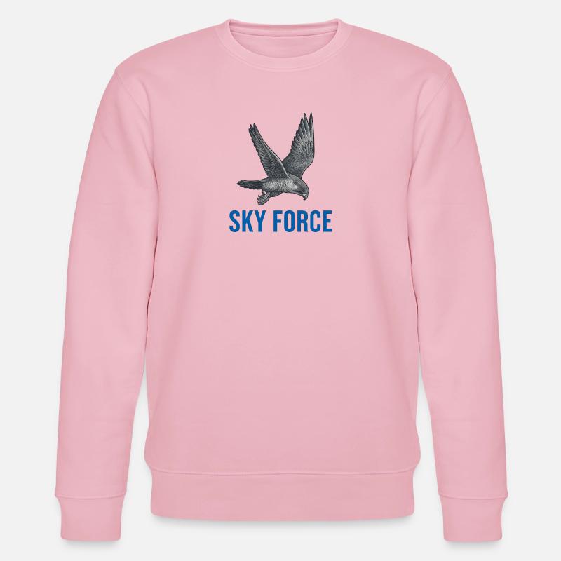 Faucon céleste Sky Force - Sweat bio CHANGER Stanley/Stella Unisexe - rose pâle