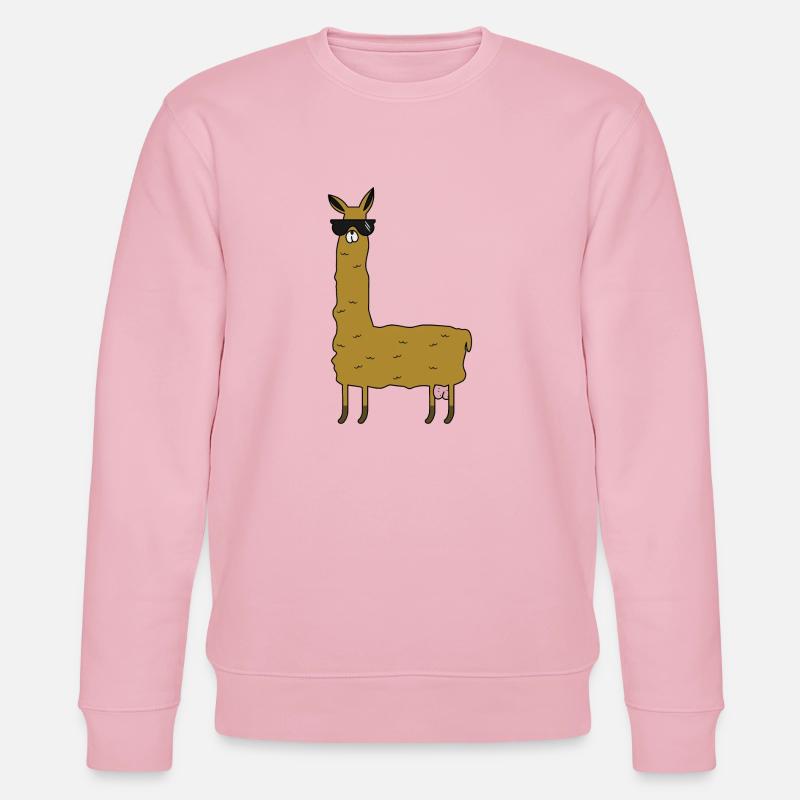 Lama mit Extras - Stanley/Stella Unisex Bio-Sweatshirt CHANGER  - Hellrosa