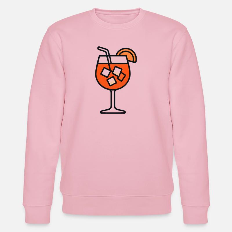 Party Spritz Glas Geschenkidee - Stanley/Stella Unisex Bio-Sweatshirt CHANGER  - Hellrosa