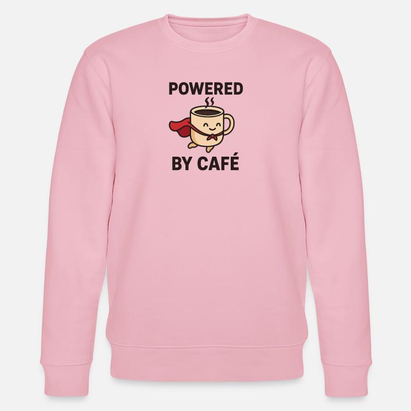 Kraftvoller Heldenkaffee - Stanley/Stella Unisex Bio-Sweatshirt CHANGER  - Hellrosa