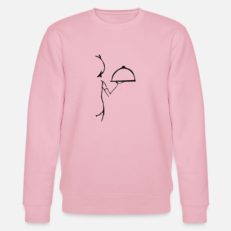 Restaurant, Crew, Kellnerin - Stanley/Stella Unisex Bio-Sweatshirt CHANGER  - Hellrosa