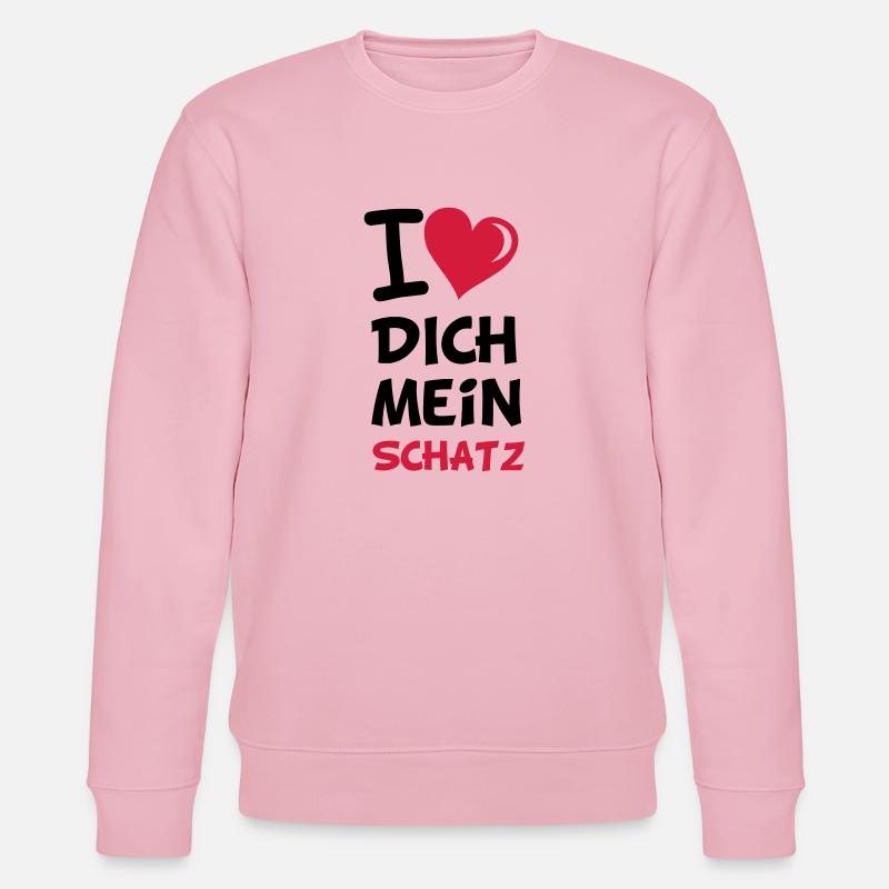 liebe_mein_schatz02 - Stanley/Stella Unisex Bio-Sweatshirt CHANGER  - Hellrosa