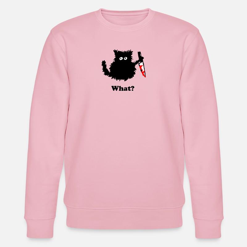 Mord Kätzchen Aufkleber - Stanley/Stella Unisex Bio-Sweatshirt CHANGER  - Hellrosa