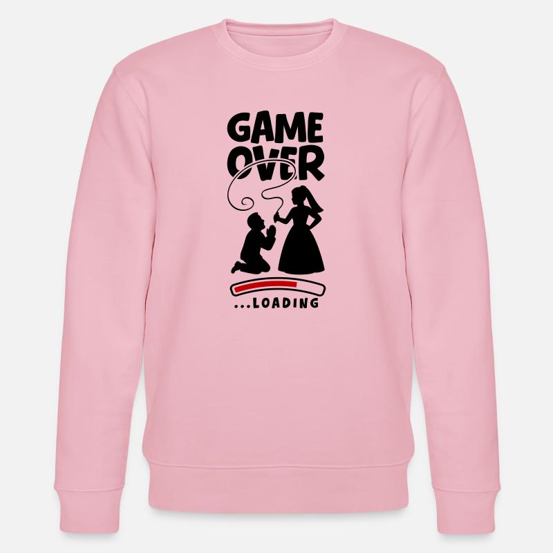 Game Over Hochzeit Ehepaar - Stanley/Stella Unisex Bio-Sweatshirt CHANGER  - Hellrosa