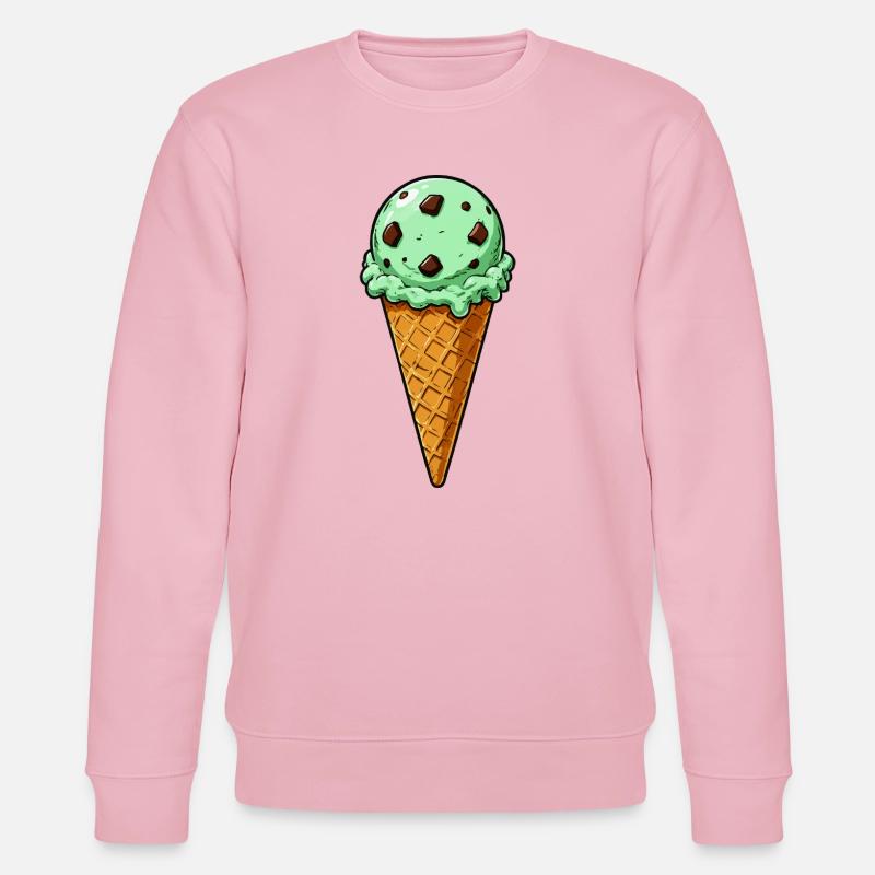 Minz Schoko Eis Kugel - Stanley/Stella CHANGER Unisex Organic Sweatshirt - cotton pink