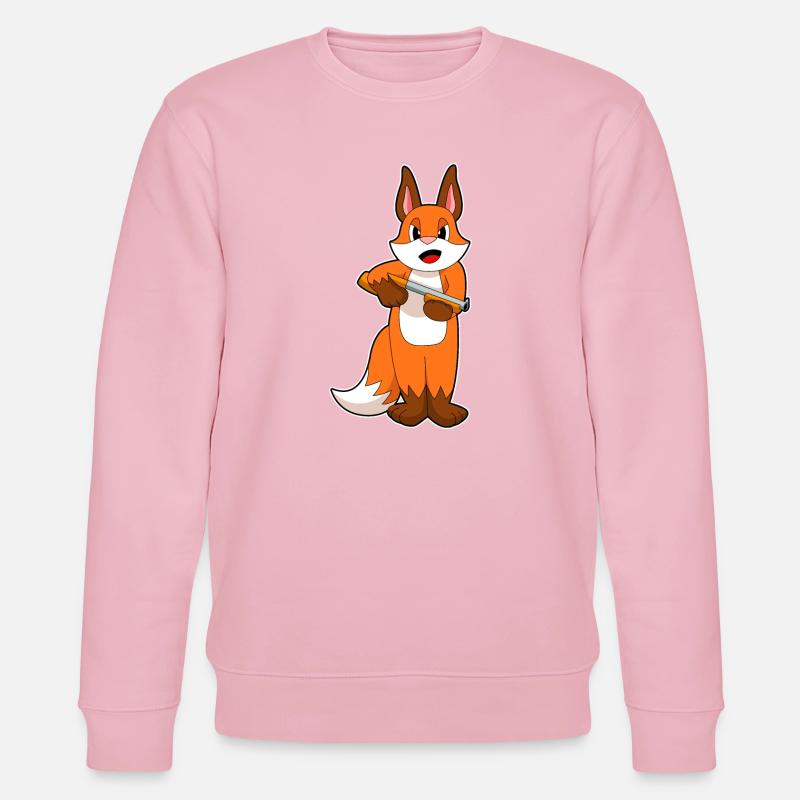 Fuchs Schrotflinte - Stanley/Stella Unisex Bio-Sweatshirt CHANGER  - Hellrosa