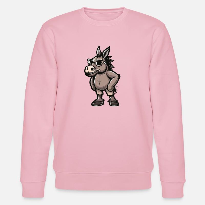 Esel Cool Comic - Stanley/Stella Unisex Bio-Sweatshirt CHANGER  - Hellrosa