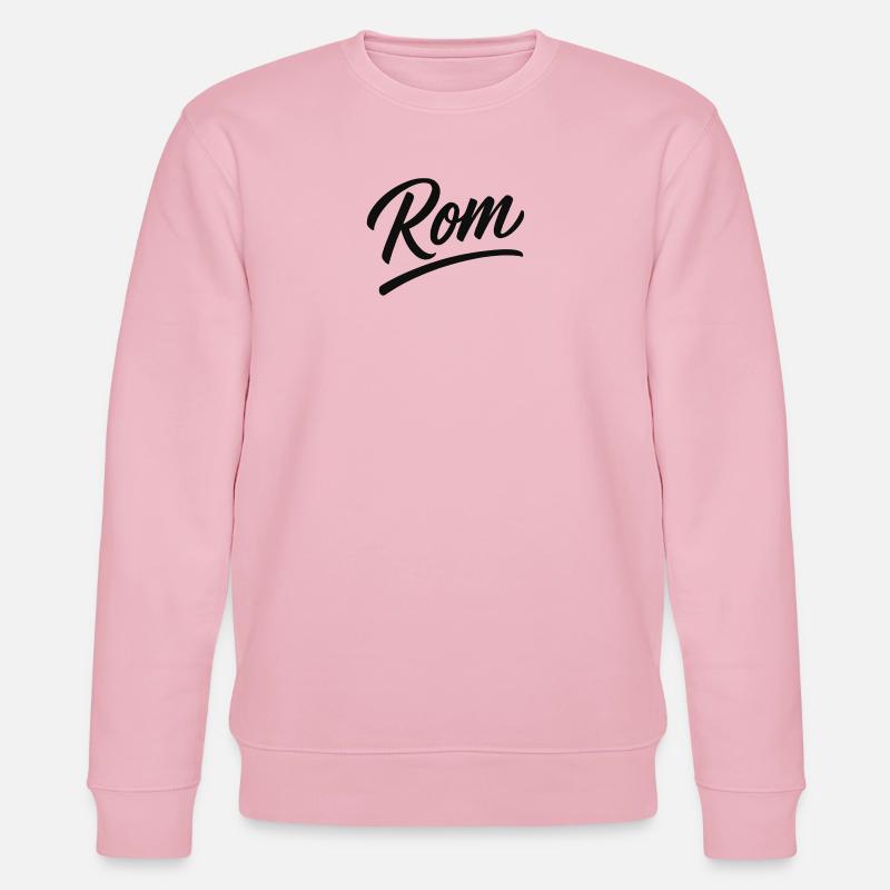 Rom Script Lettering Subline - Stanley/Stella CHANGER Unisex Organic Sweatshirt - cotton pink