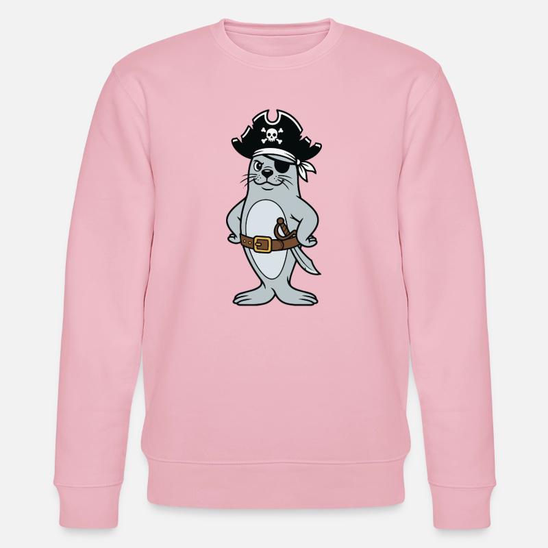Pirate phoque - Sweat bio CHANGER Stanley/Stella Unisexe - rose pâle