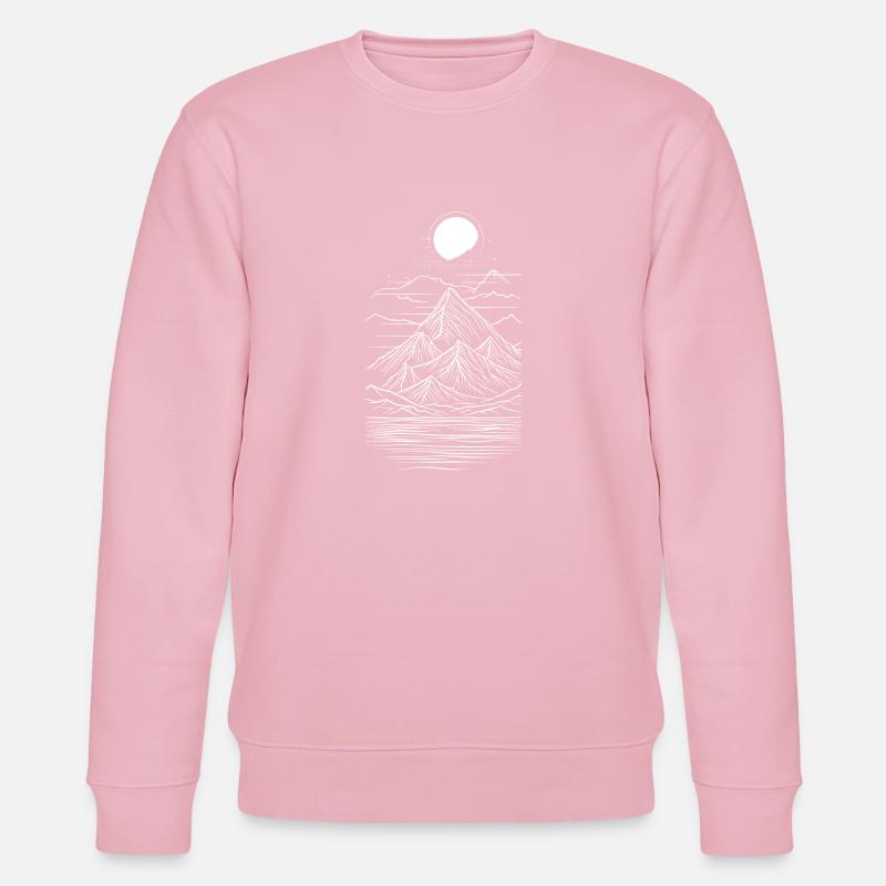 Lineare Berge - Stanley/Stella Unisex Bio-Sweatshirt CHANGER - Hellrosa