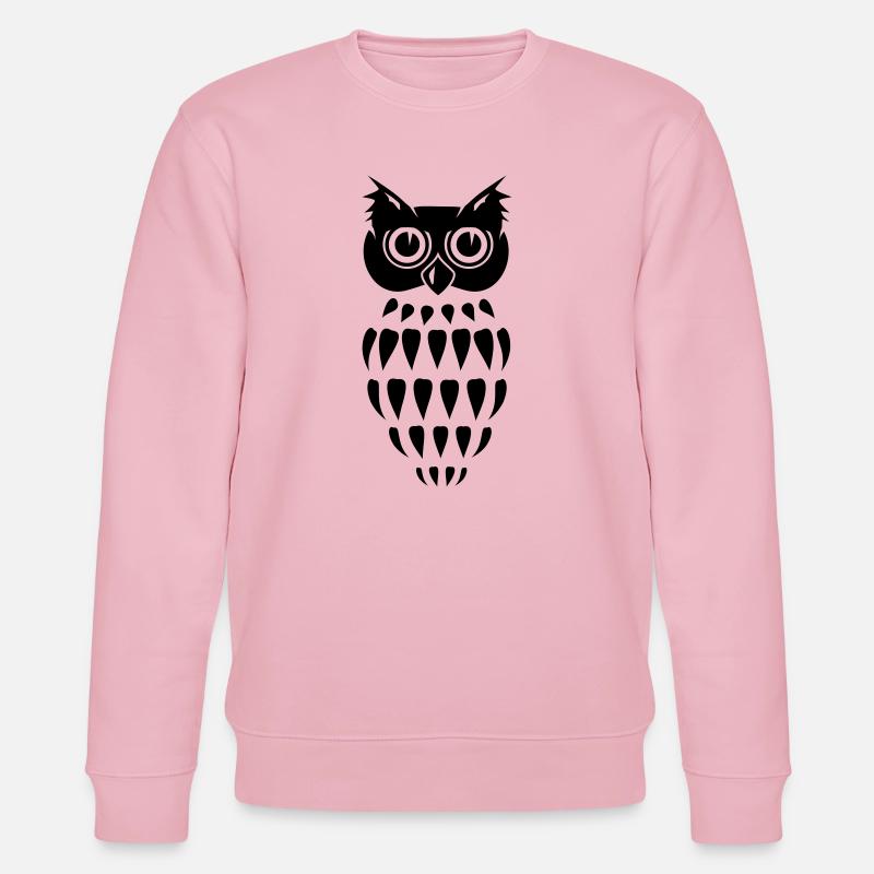 stilisierte Eule - Stanley/Stella Unisex Bio-Sweatshirt CHANGER  - Hellrosa