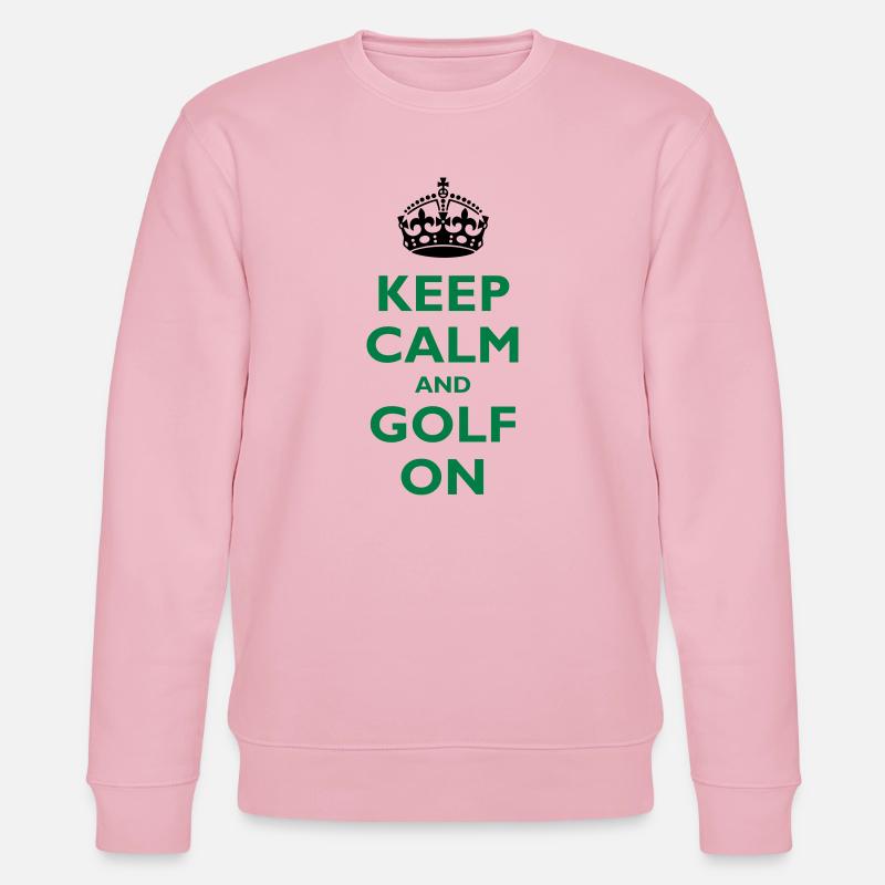 Keep calm and golf on - Sweat bio CHANGER Stanley/Stella Unisexe - rose pâle