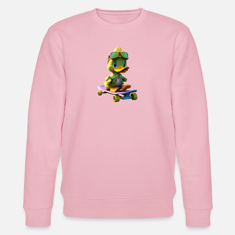 Skating Duck 2 - Stanley/Stella Unisex Bio-Sweatshirt CHANGER  - Hellrosa