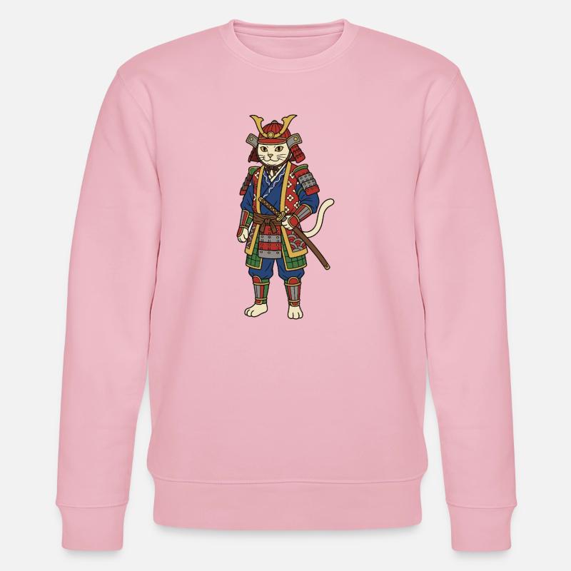 Samouraï chat - Sweat bio CHANGER Stanley/Stella Unisexe - rose pâle