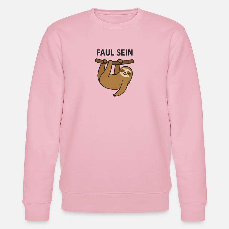 Faul sein - Stanley/Stella Unisex Bio-Sweatshirt CHANGER  - Hellrosa