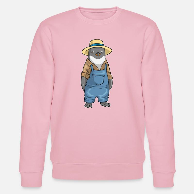 Pinguin Gärtner Garten - Stanley/Stella Unisex Bio-Sweatshirt CHANGER  - Hellrosa