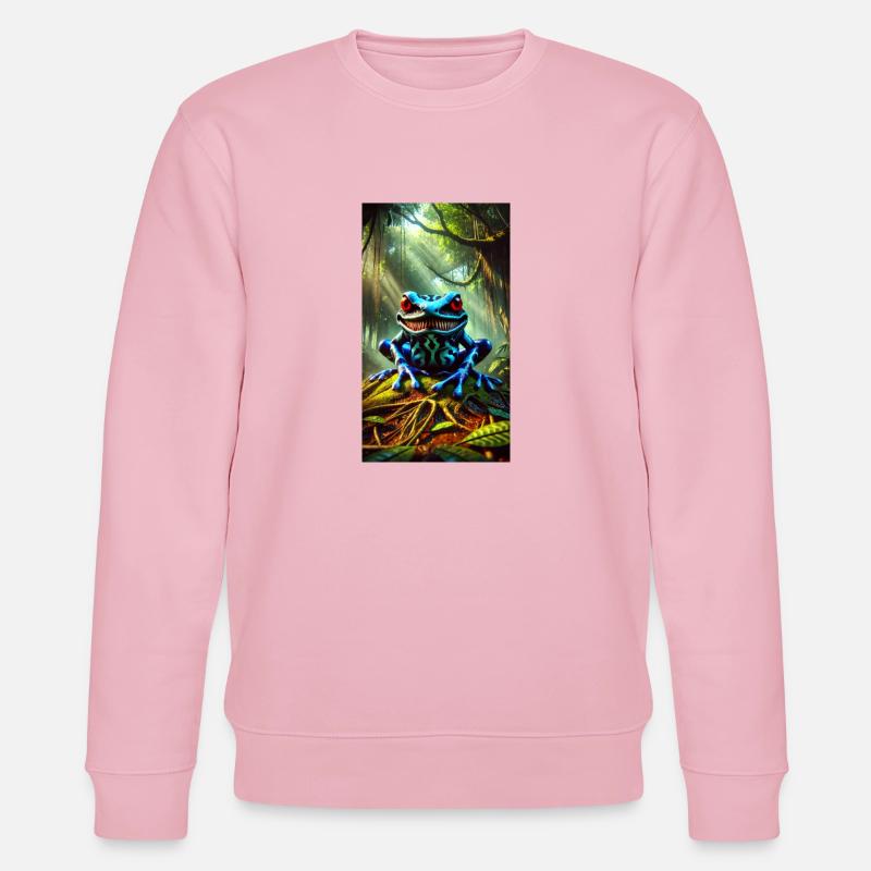 Amazonas-Frosch - Stanley/Stella Unisex Bio-Sweatshirt CHANGER  - Hellrosa