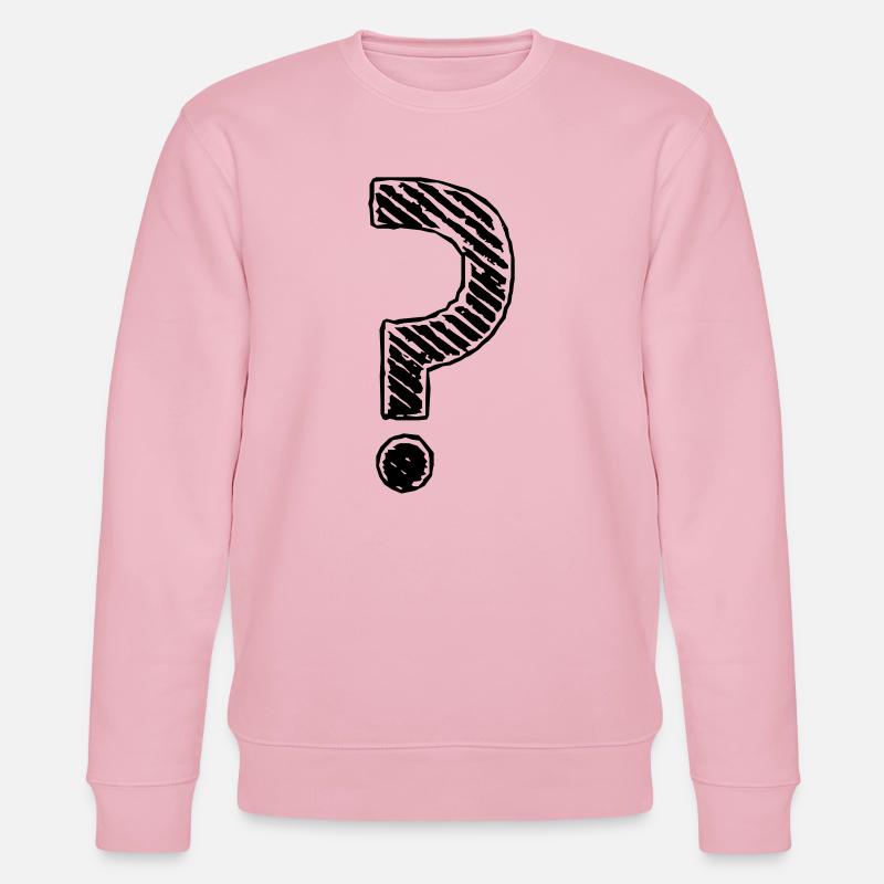 Point d'interrogation rayures regard grunge - Sweat bio CHANGER Stanley/Stella Unisexe - rose pâle
