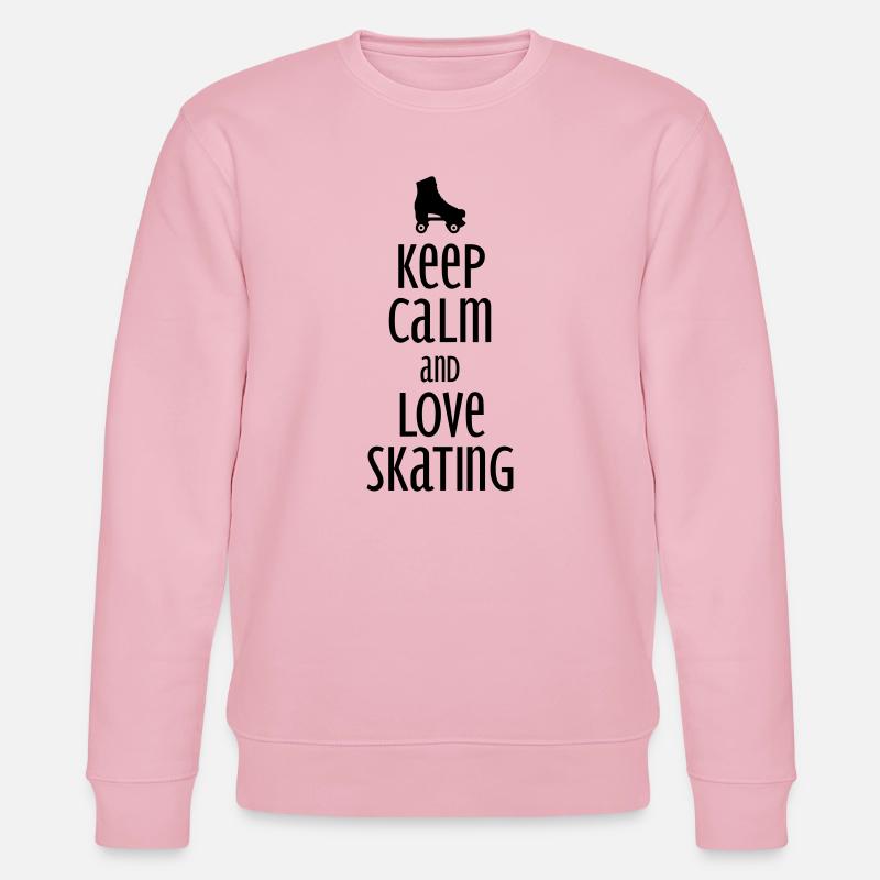 Reste calme et aime patiner - Sweat bio CHANGER Stanley/Stella Unisexe - rose pâle