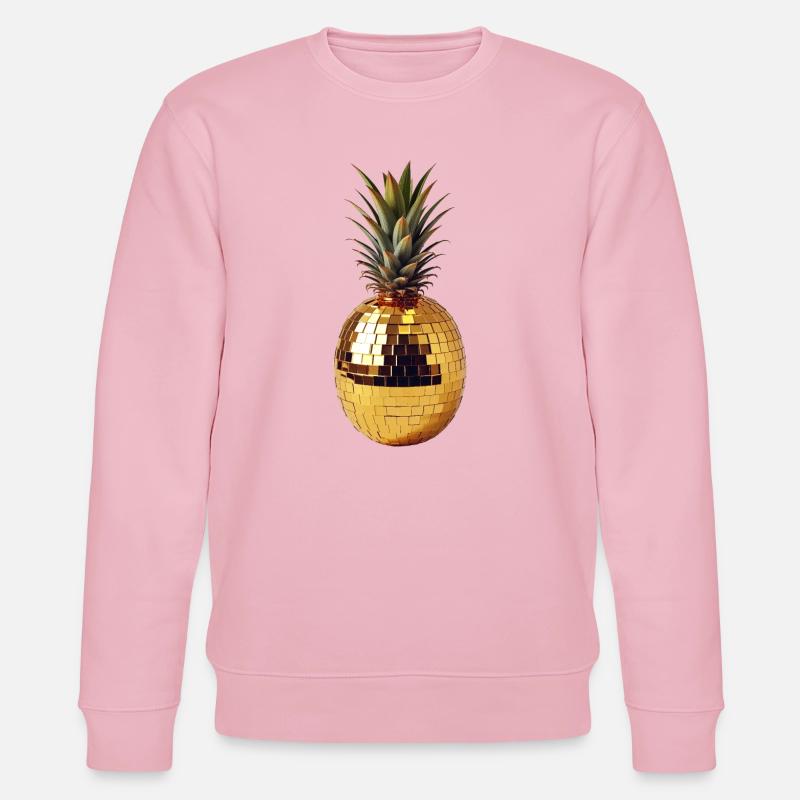 Disco Party Früchte, Ananas - Stanley/Stella Unisex Bio-Sweatshirt CHANGER  - Hellrosa