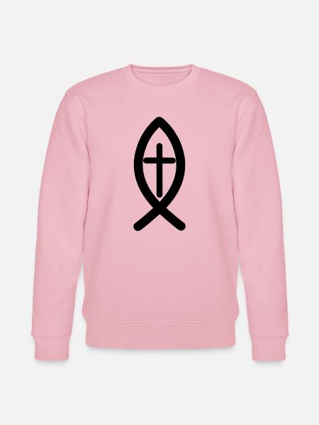 Jesus symbol - Stanley/Stella CHANGER Unisex Organic Sweatshirt - cotton pink