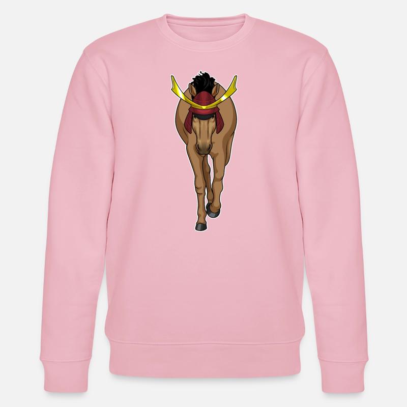 Pferd Samurai Kampfkunst - Stanley/Stella Unisex Bio-Sweatshirt CHANGER  - Hellrosa