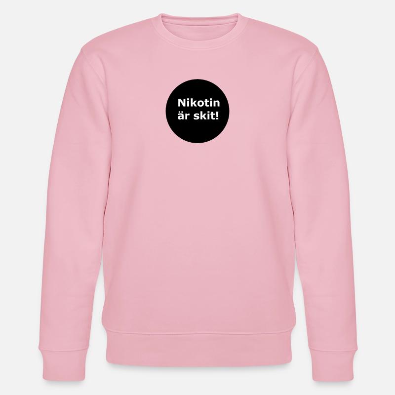 Nikotin ist Mist (Schwarzer Kreis) - Stanley/Stella Unisex Bio-Sweatshirt CHANGER  - Hellrosa