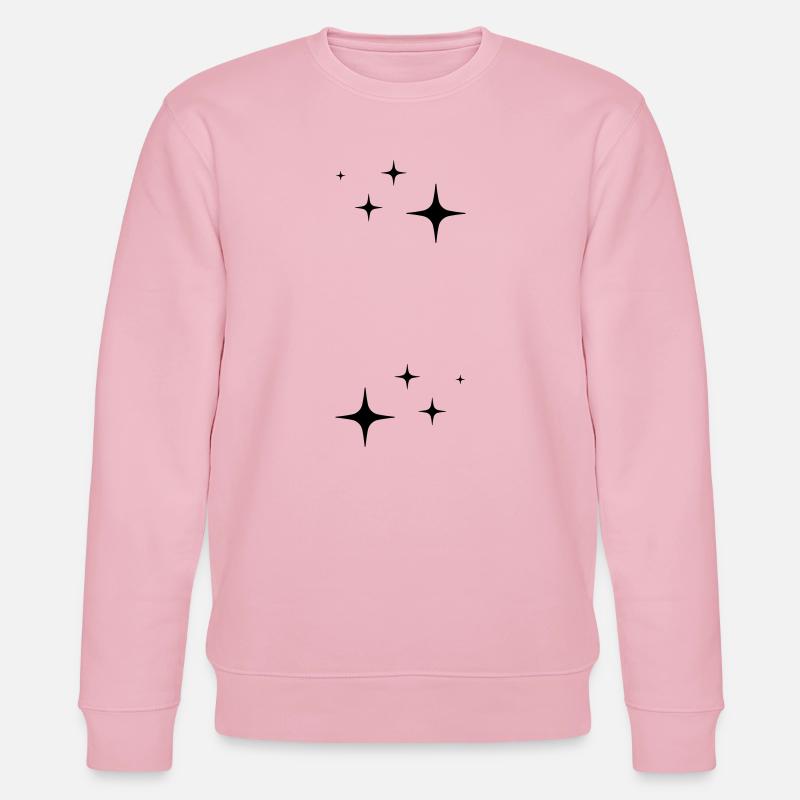 Funkeln Glitzer Sterne - Stanley/Stella Unisex Bio-Sweatshirt CHANGER  - Hellrosa