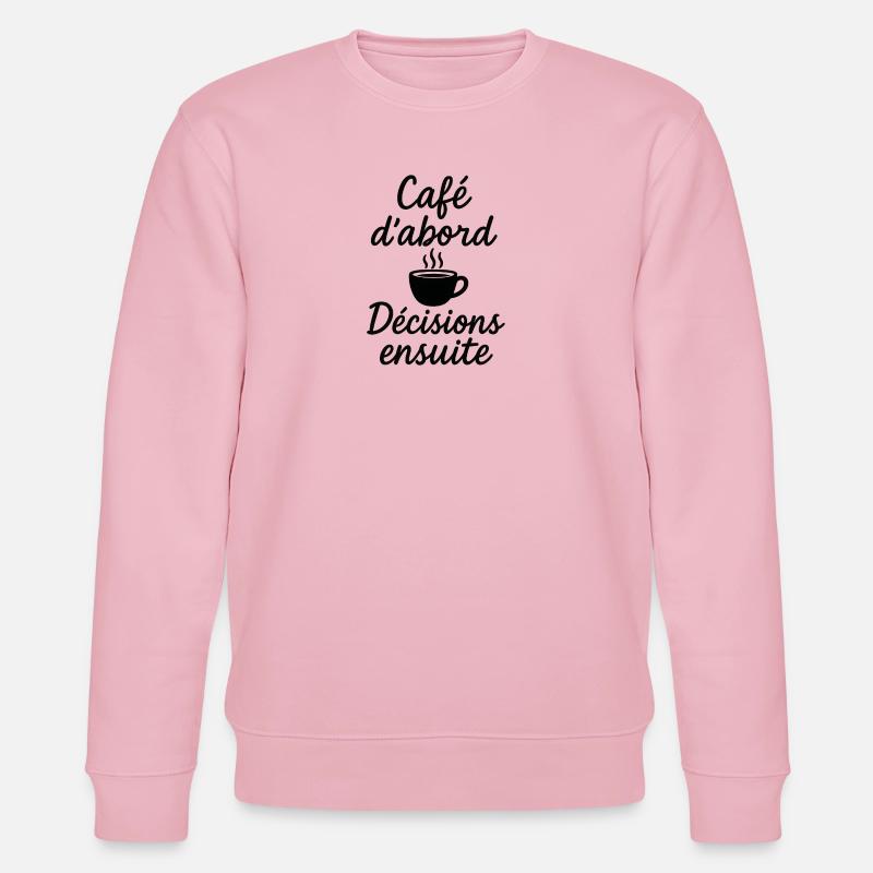 Kaffee erstes Design mit Glühbecher - Stanley/Stella Unisex Bio-Sweatshirt CHANGER  - Hellrosa
