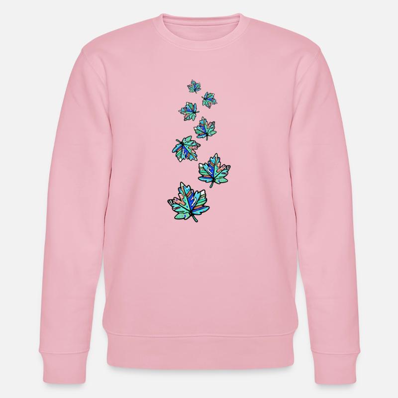 Ahorn Blätter Bunt Herbst - Stanley/Stella Unisex Bio-Sweatshirt CHANGER - Hellrosa