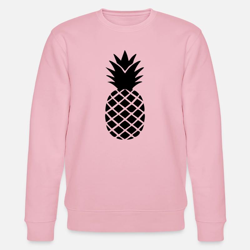 Ananas-Silhouette – Tropisches Statement-Design - Stanley/Stella Unisex Bio-Sweatshirt CHANGER  - Hellrosa