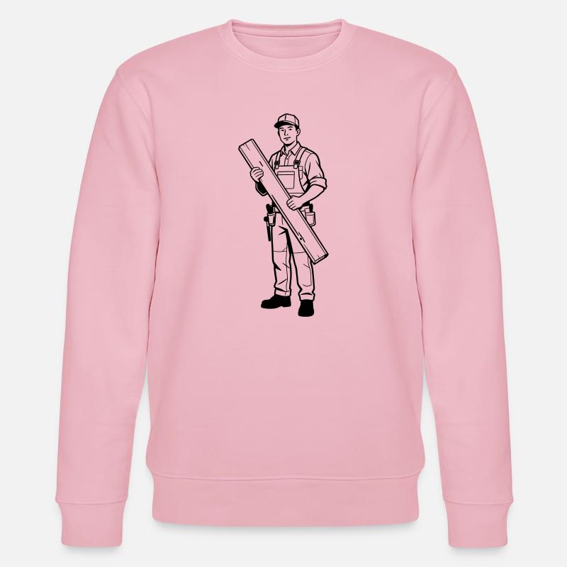 Tømrer - Stanley/Stella økologisk unisex-sweatshirt CHANGER - lys rosa