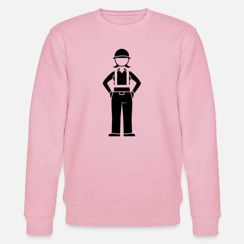 Construction Worker Construction House Construction - Stanley/Stella CHANGER Unisex Organic Sweatshirt - cotton pink