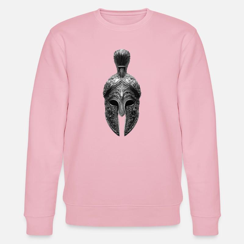 Spartaner Helm Krieger Gladiator - Stanley/Stella Unisex Bio-Sweatshirt CHANGER  - Hellrosa