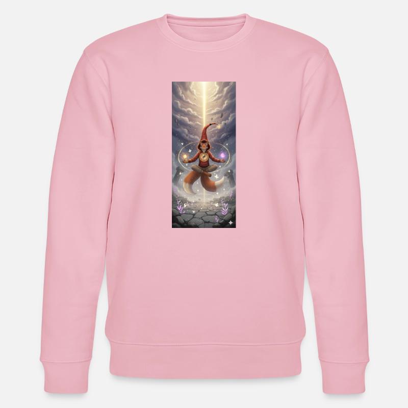 Fuchszauber im Lichtpfad - Stanley/Stella Unisex Bio-Sweatshirt CHANGER  - Hellrosa