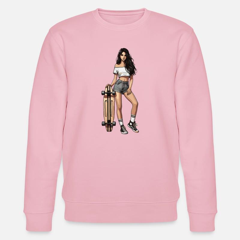 Longboard - Sweat bio CHANGER Stanley/Stella Unisexe - rose pâle