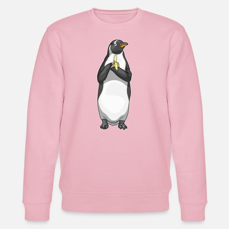 Pingouin Banane Fruit - Sweat bio CHANGER Stanley/Stella Unisexe - rose pâle