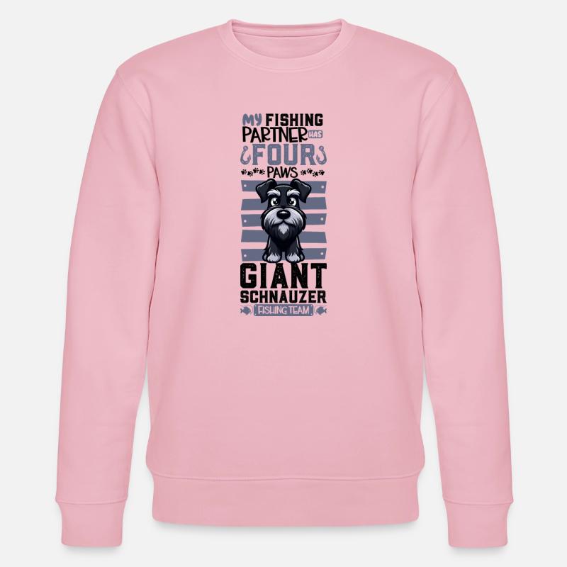 Pêche et schnauzer géant - Sweat bio CHANGER Stanley/Stella Unisexe - rose pâle
