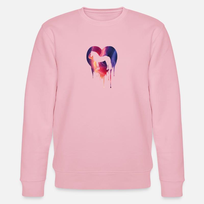 Pferdeherz - Stanley/Stella Unisex Bio-Sweatshirt CHANGER  - Hellrosa