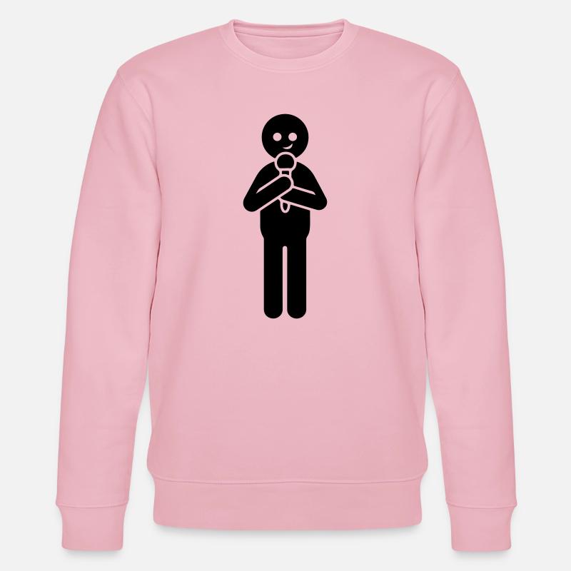 Sänger mit Mikrofon Entertainer - Stanley/Stella Unisex Bio-Sweatshirt CHANGER  - Hellrosa
